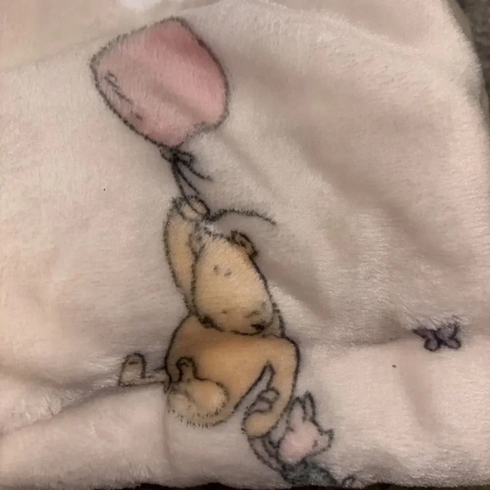 Winnie the Pooh Bear Collection Disney Plush Baby Blanket & Swaddle Balloon New